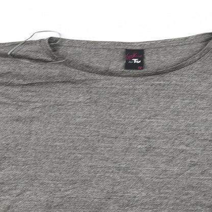 Close-up detail of Tu women’s grey jumper, size UK 12