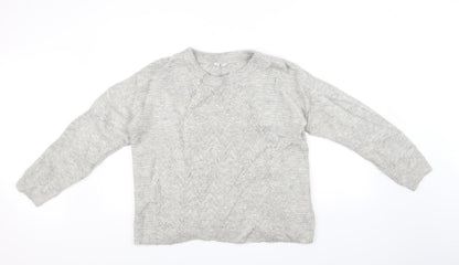 Additional front view of Tu women’s grey jumper, size UK 10