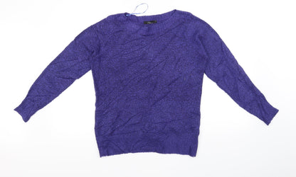Additional front view of Bonmarché women’s purple jumper, size S