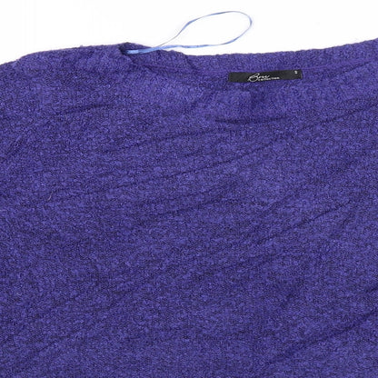 Close-up detail of Bonmarché women’s purple jumper, size S