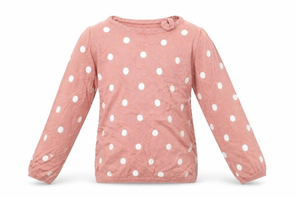 H&M Girls Pink   Pullover Jumper Size 6-7 Years  - poka dot