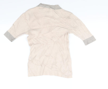 Back view of River island women’s pink basic t-shirt, size UK 8