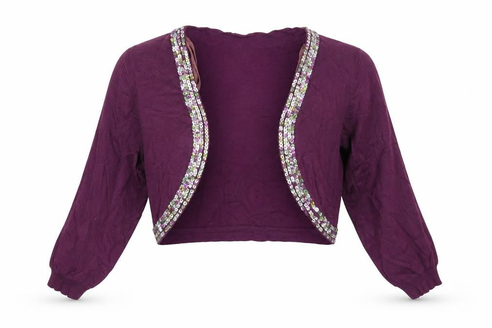 Zingara Womens Purple   Cardigan Jumper Size 14  - sequin