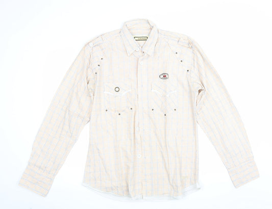 Never Nine Mens Beige    Button-Up Size XL