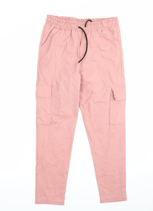 Preworn Girls Pink   Jogger Trousers Size XL