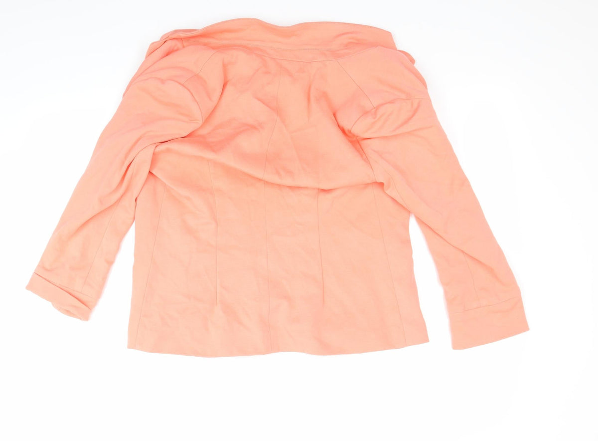 Evita Womens Orange   Jacket Blazer Size 12