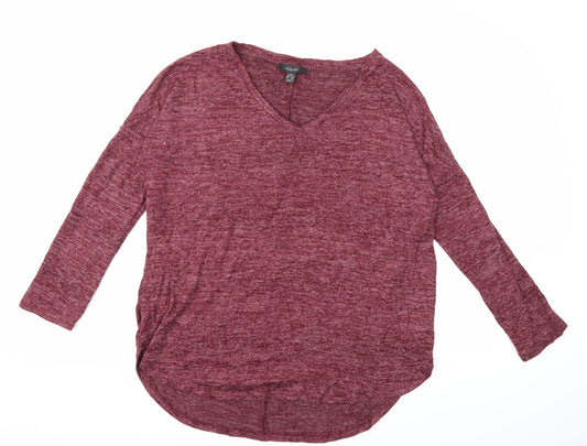 Primark Womens Red  Knit Pullover Jumper Size 12