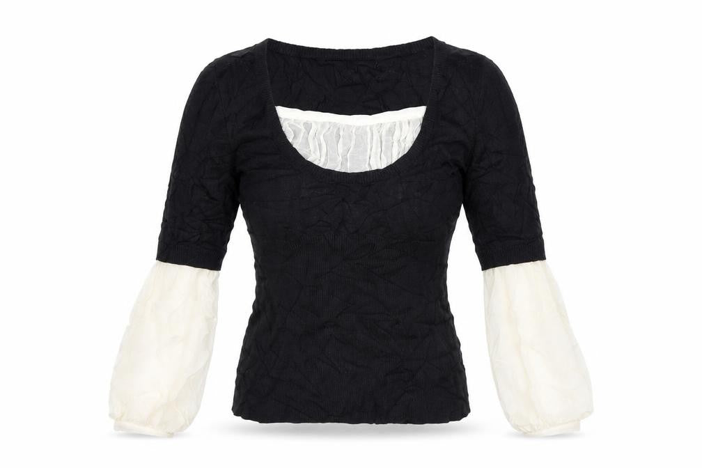 Max Studio Womens Black  Knit Pullover Jumper Size M