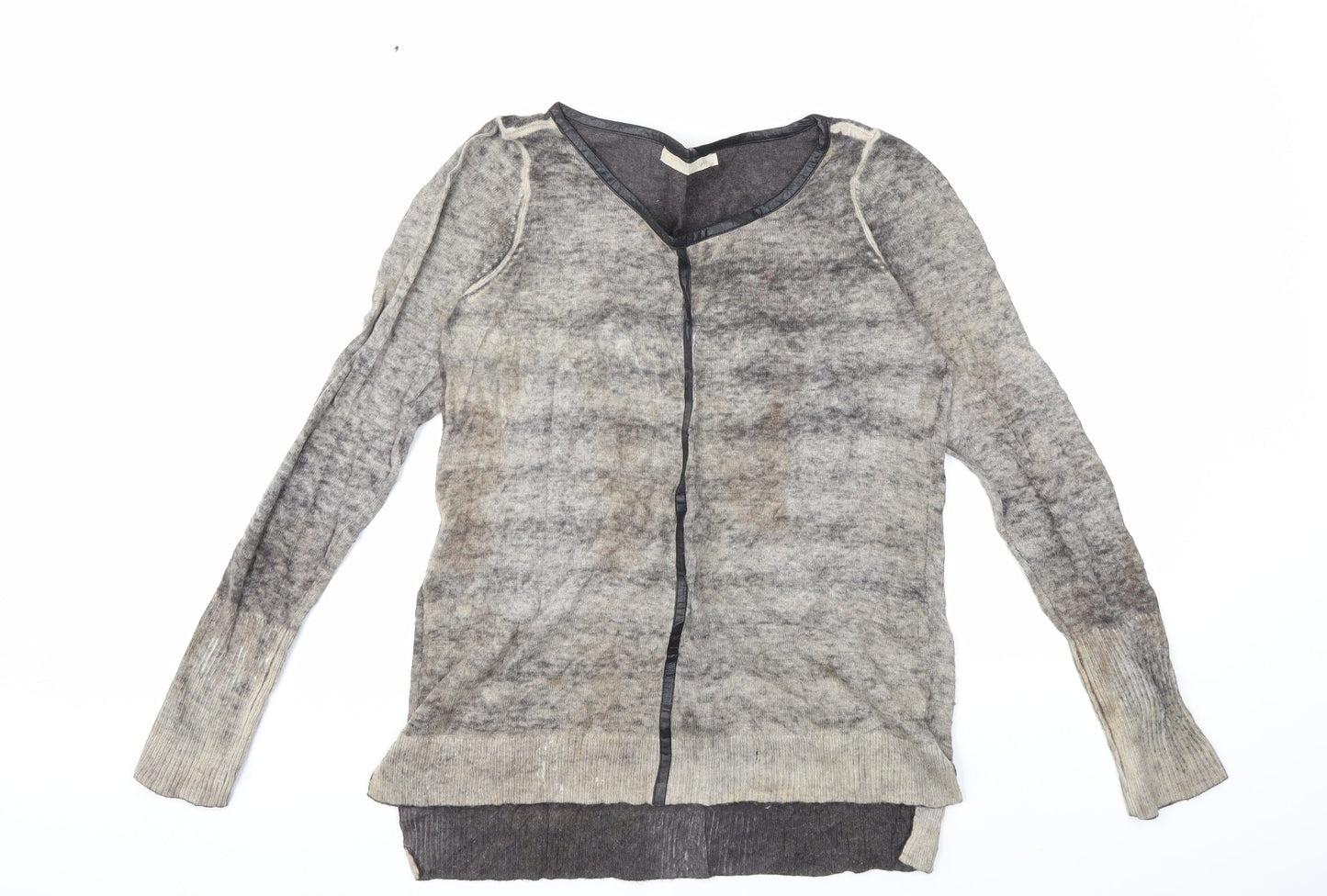 YAYA Womens Grey  Knit Pullover Jumper Size L