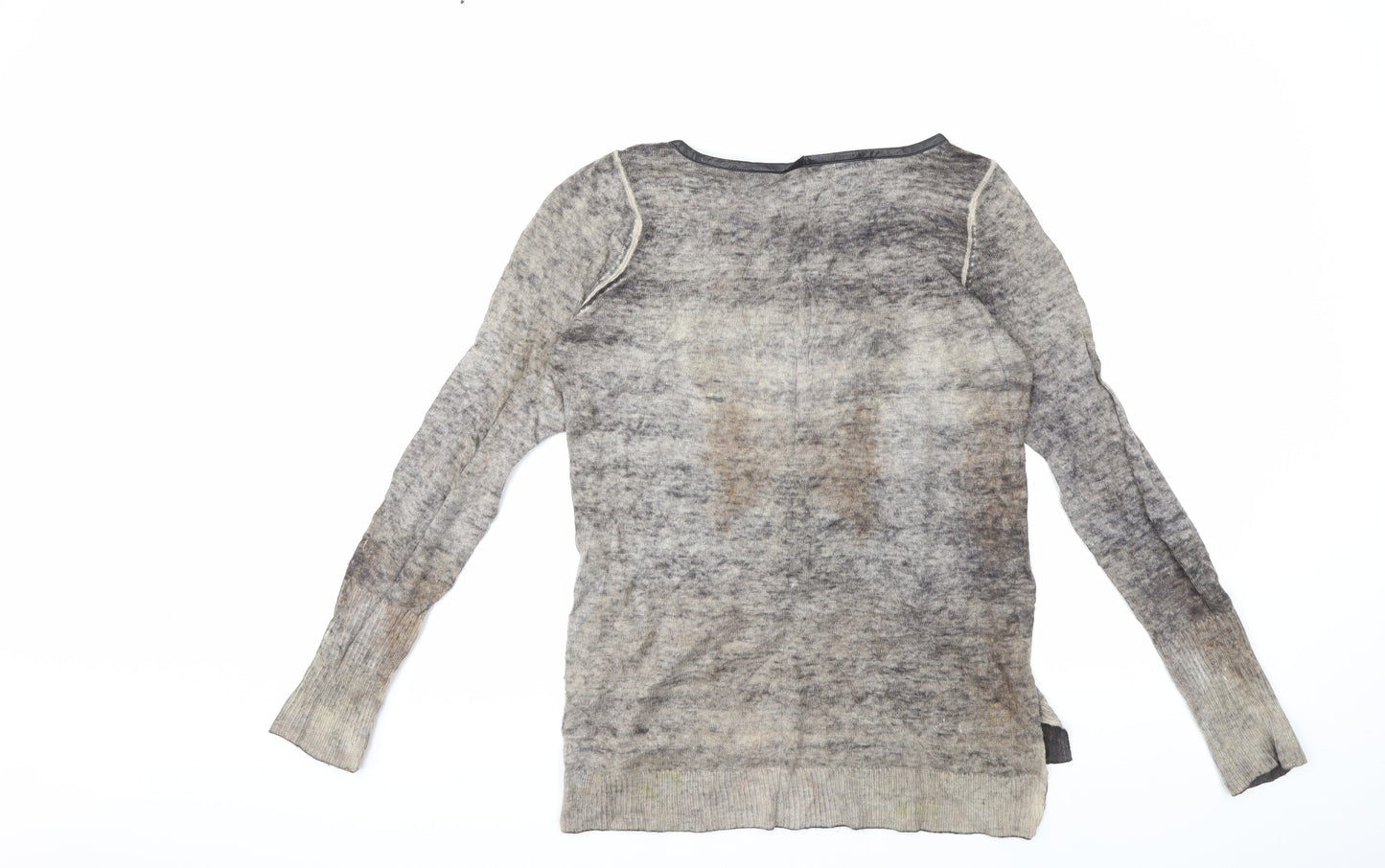 YAYA Womens Grey  Knit Pullover Jumper Size L