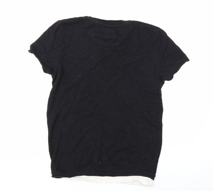 Back view of Zara women’s black knit jumper, size M