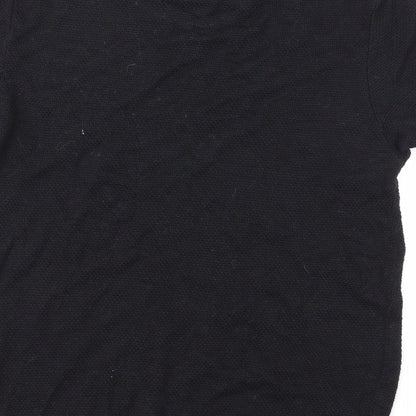 Brand and care label for Zara women’s black knit jumper, size M