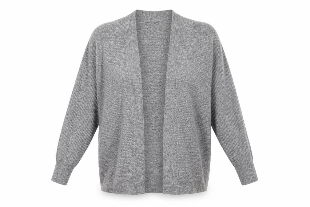Pink Rose Womens Grey  Knit Cardigan Jumper Size S