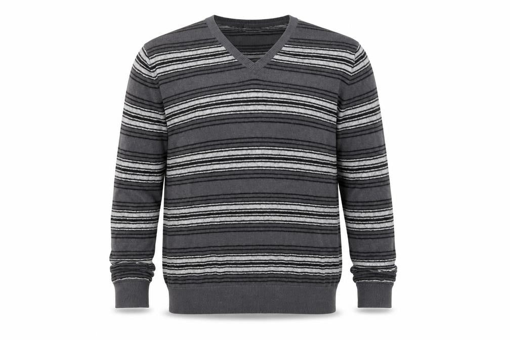 Gap Mens Grey Striped Knit Pullover Jumper Size M