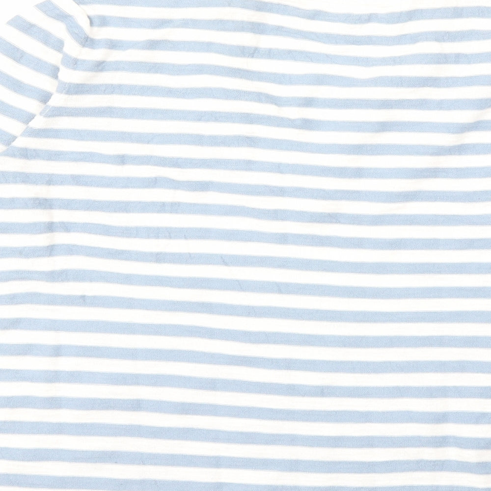 LOFT Womens Blue Striped Knit Pullover Jumper Size M
