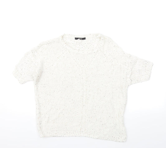 George Womens White  Knit Pullover Jumper Size 12