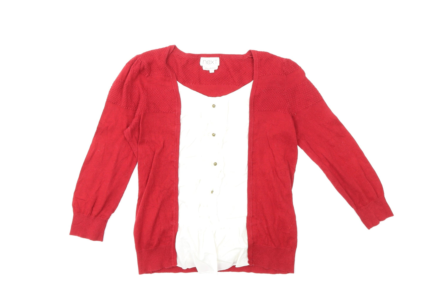 NEXT Womens Red  Knit Cardigan Jumper Size 12