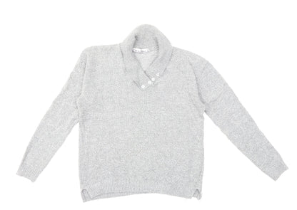 Additional front view of Pure & Natural women’s grey knit jumper, size M