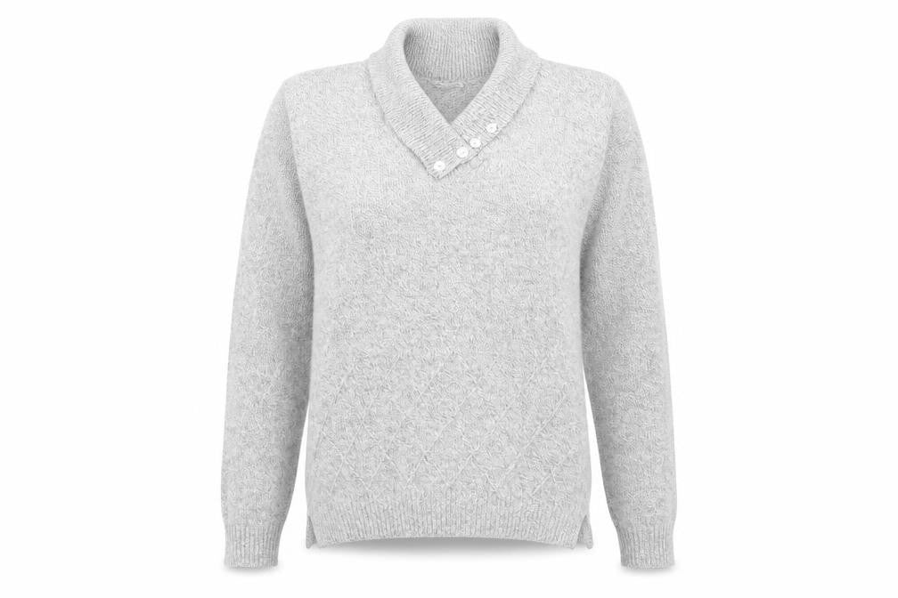 Pure & Natural Womens Grey  Knit Pullover Jumper Size M