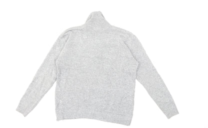 Back view of Pure & Natural women’s grey knit jumper, size M