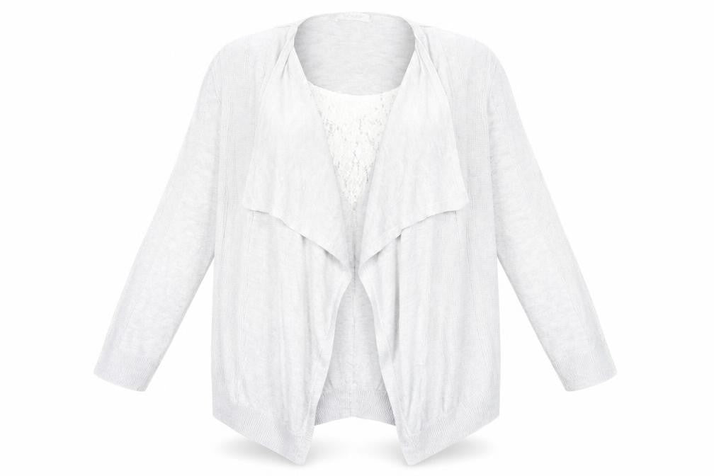 Marks & Spencer Womens Grey  Knit Cardigan Jumper Size 8