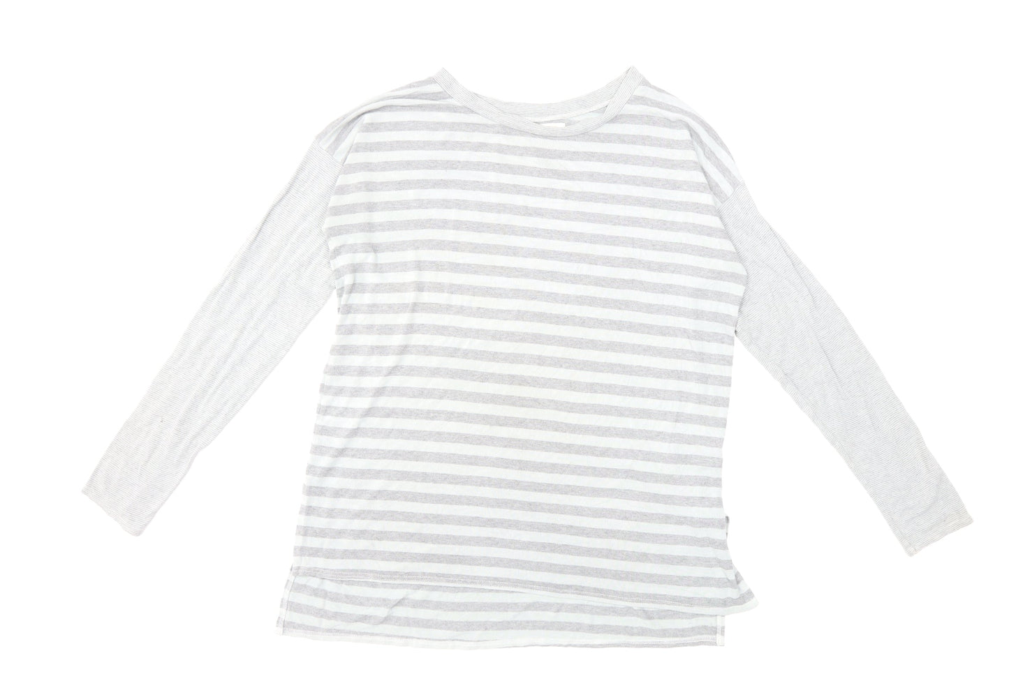 post card Womens Blue Striped Knit Pullover Jumper Size L