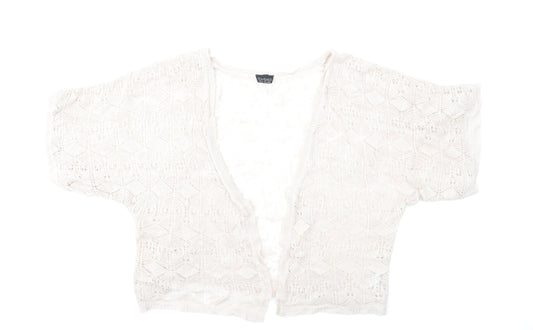 Topshop Womens Beige  Knit Cardigan Jumper Size 14