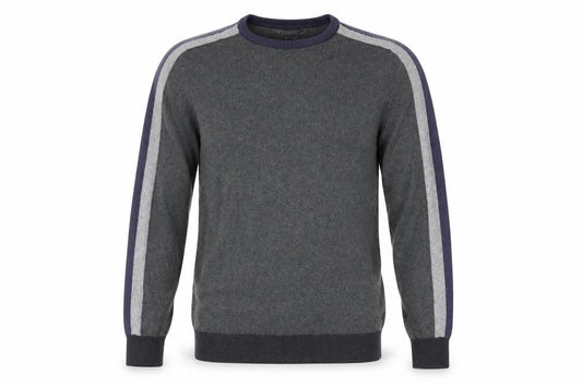 Front view of Marks & Spencer men’s grey knit jumper, size XS