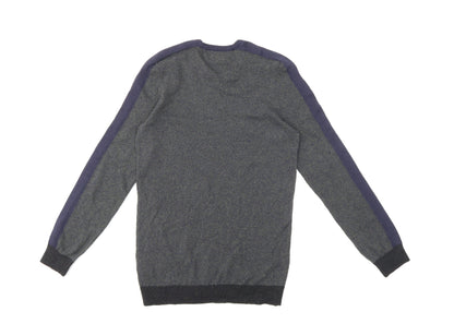 Back view of Marks & Spencer men’s grey knit jumper, size XS