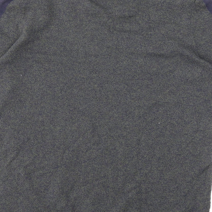Brand and care label for Marks & Spencer men’s grey knit jumper, size XS