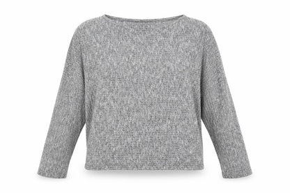 Front view of Select women’s grey knit jumper, size UK 12