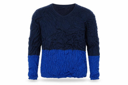 Front view of Tu women’s blue knit jumper, size UK 14