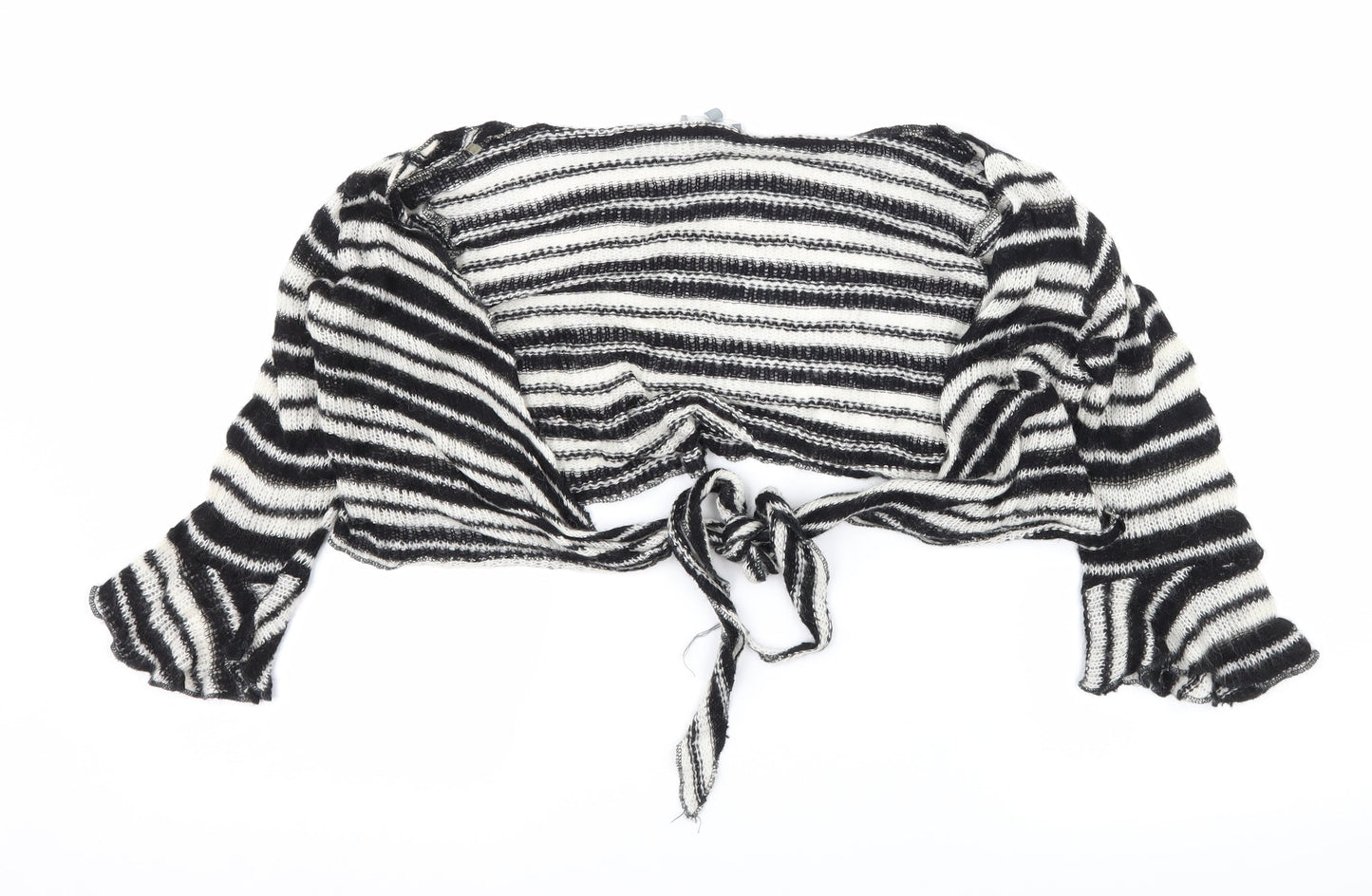 Per Una Womens White Striped Knit Cardigan Jumper Size M