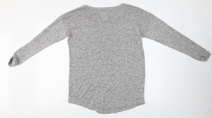 Back view of Boux Avenue women’s grey basic t-shirt, size S