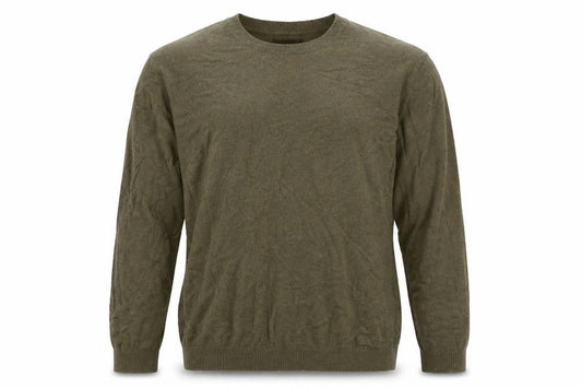 Front view of ASOS men’s green jumper, size 2XL