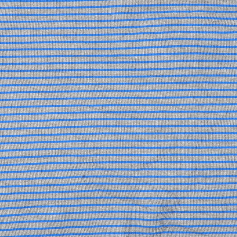 easy  Mens Grey Striped  Pullover Jumper Size L
