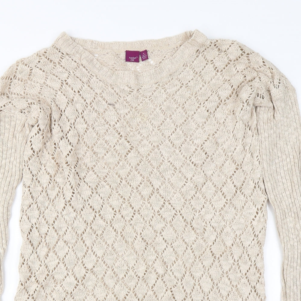 Hoxton Chic  Womens Beige   Pullover Jumper Size 12