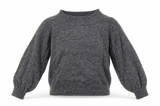 Front view of H&M women’s grey jumper, size S
