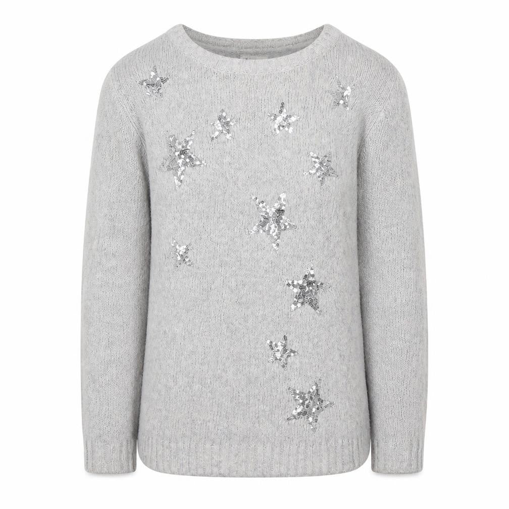 H&M Girls Grey   Pullover Jumper Size 14 Years  - Sequin Stars
