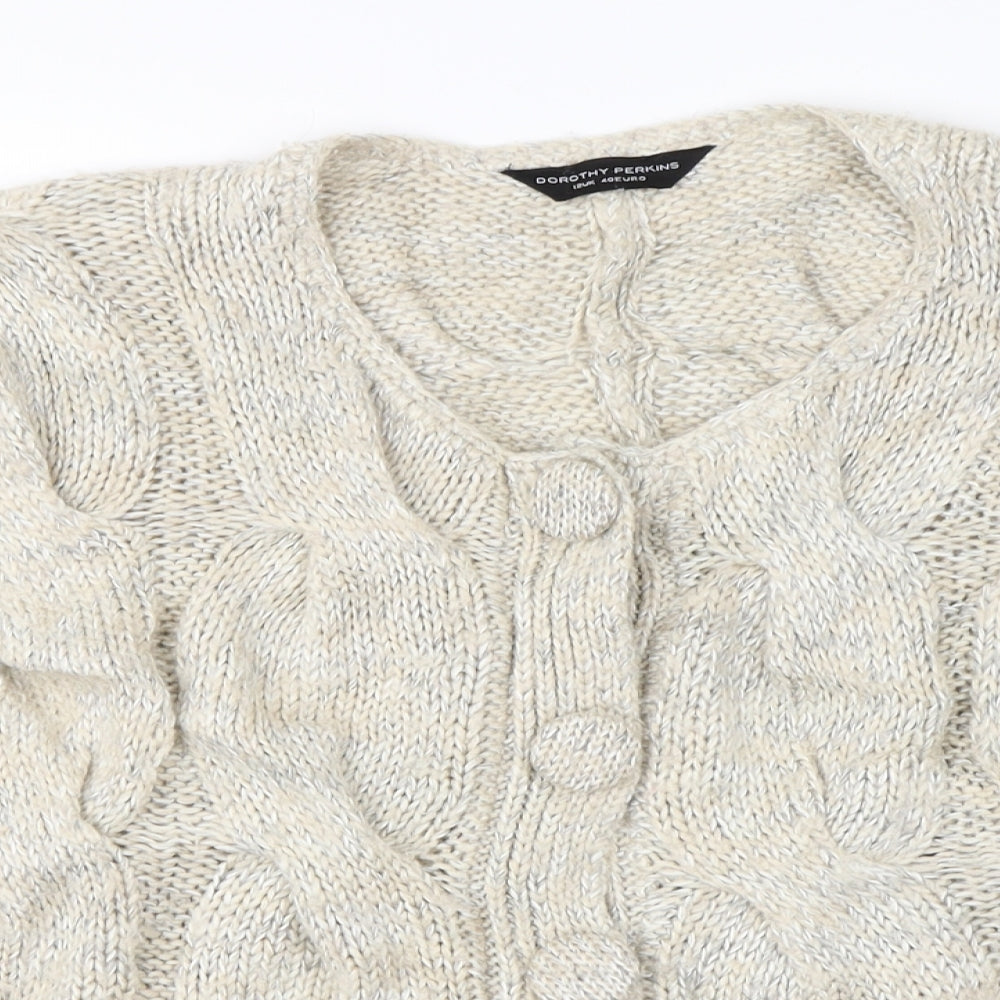Dorothy Perkins  Womens Beige   Cardigan Jumper Size 12