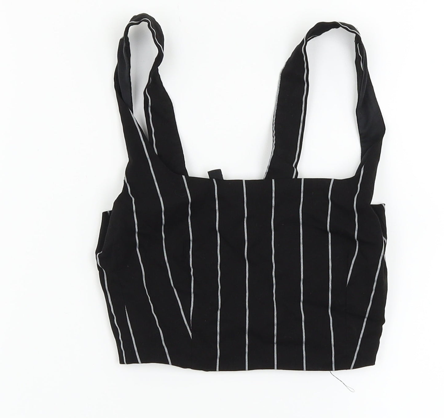 H&M Womens Black Striped  Ringer Tank Size 4