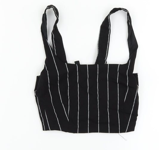 H&M Womens Black Striped  Ringer Tank Size 4