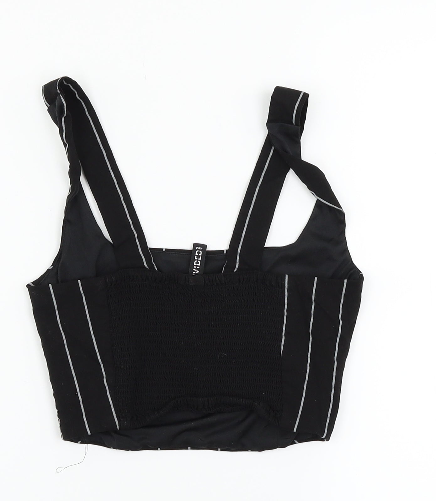 H&M Womens Black Striped  Ringer Tank Size 4