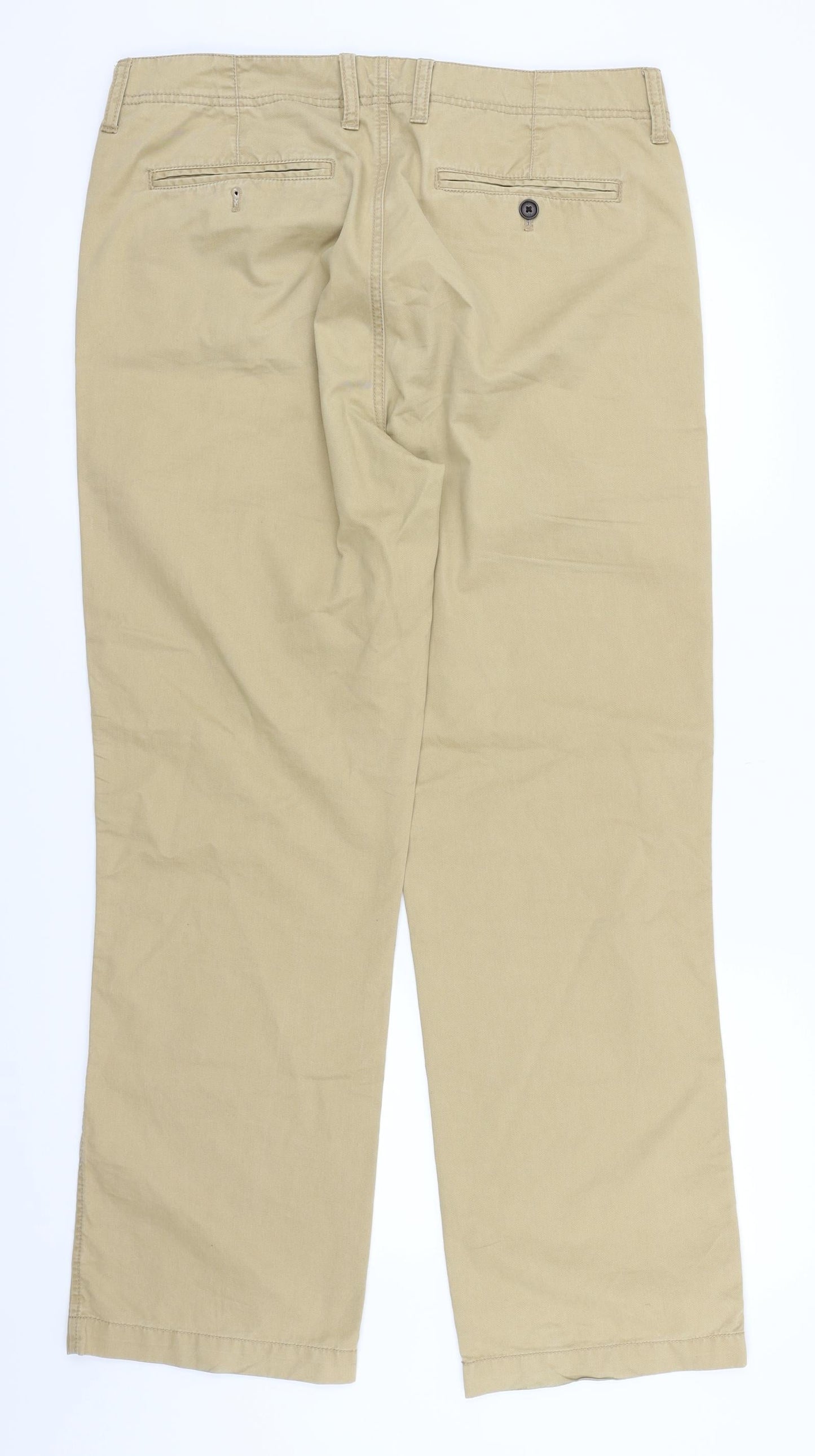 Howick Mens Beige   Chino Trousers Size 34 in L28 in