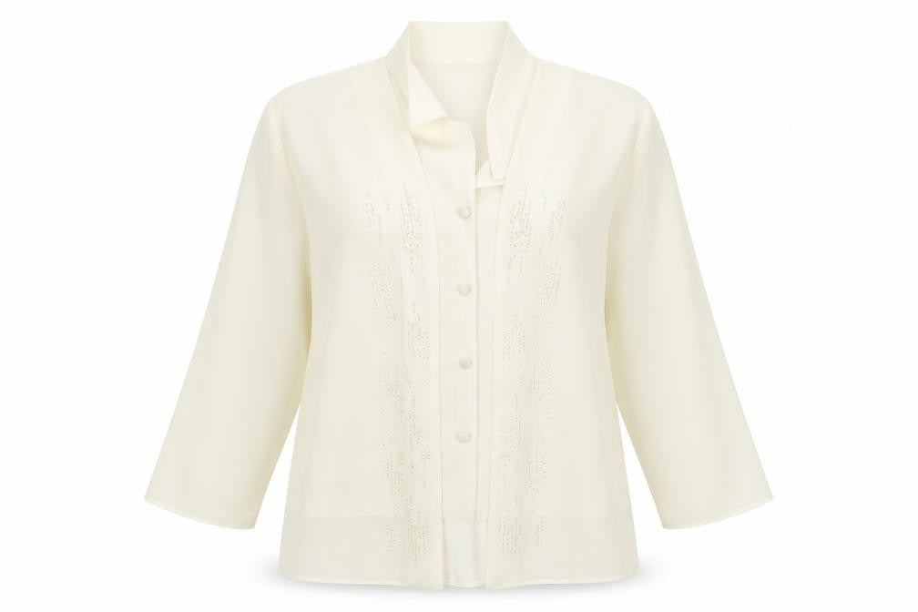 Michael Gold Womens White   Tunic Blouse Size XL