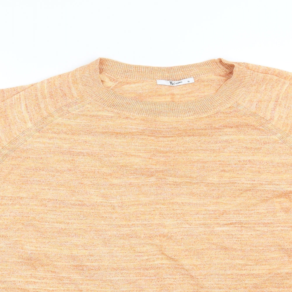TU Womens Orange   Pullover Jumper Size 16