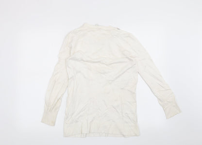 Back view of Warehouse women’s white jumper, size UK 10