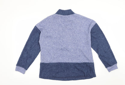 Back view of Tu women’s blue striped jumper, size UK 10