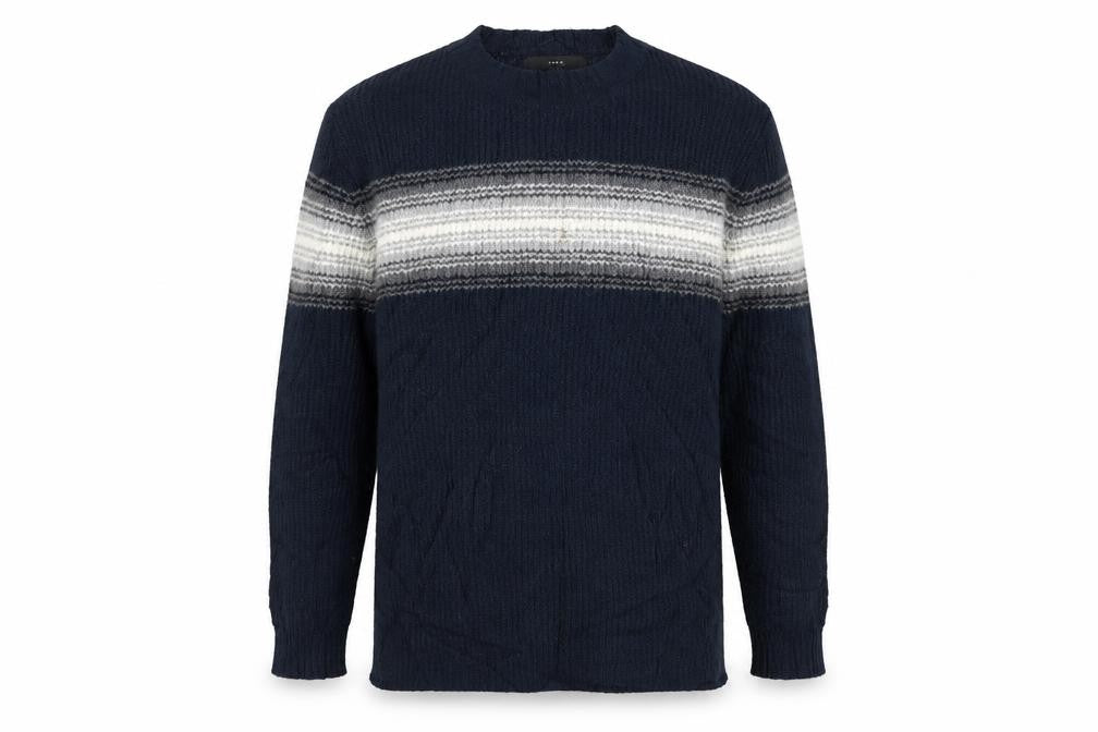Marks & Spencer Mens Blue Striped  Pullover Jumper Size L