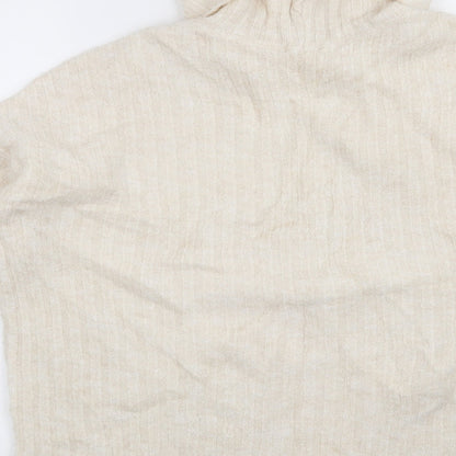 Brand and care label for F&F women’s beige jumper, size UK 12